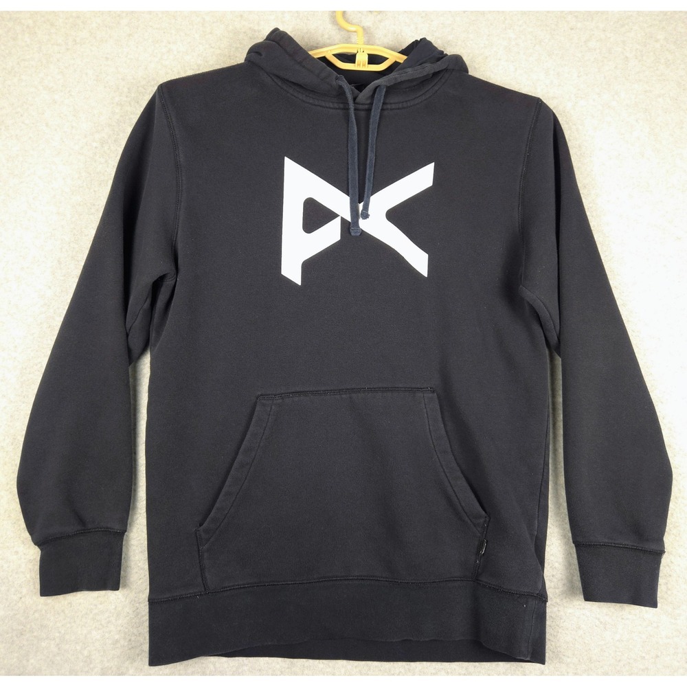 Anon Pullover Hoodie Black White Logo Hooded Sweatshirt Men's Medium - Picture 3 of 8